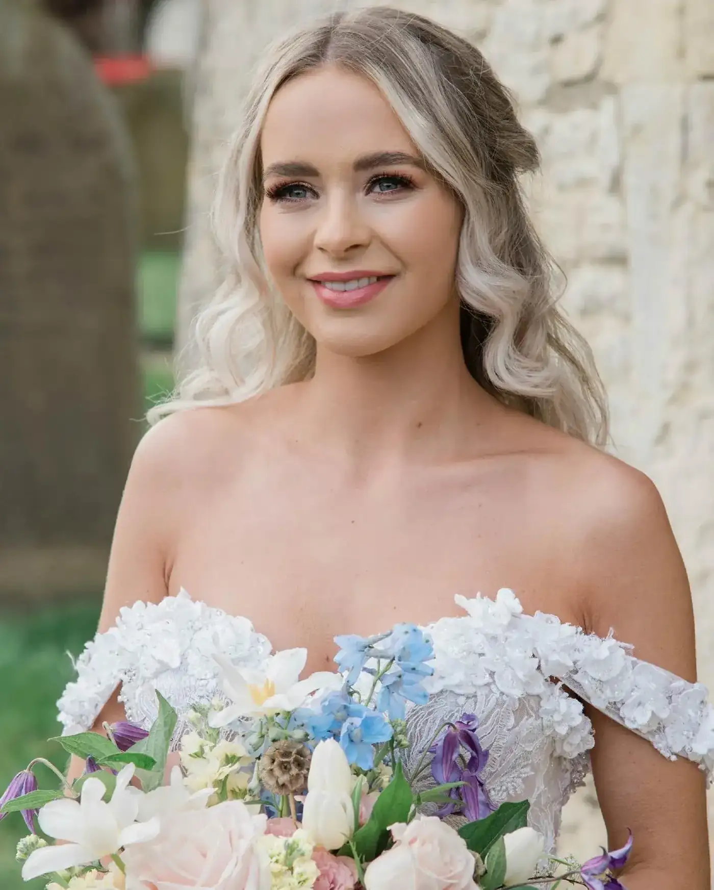 Bridal hair and makeup created by a Jodie Elleanor School student