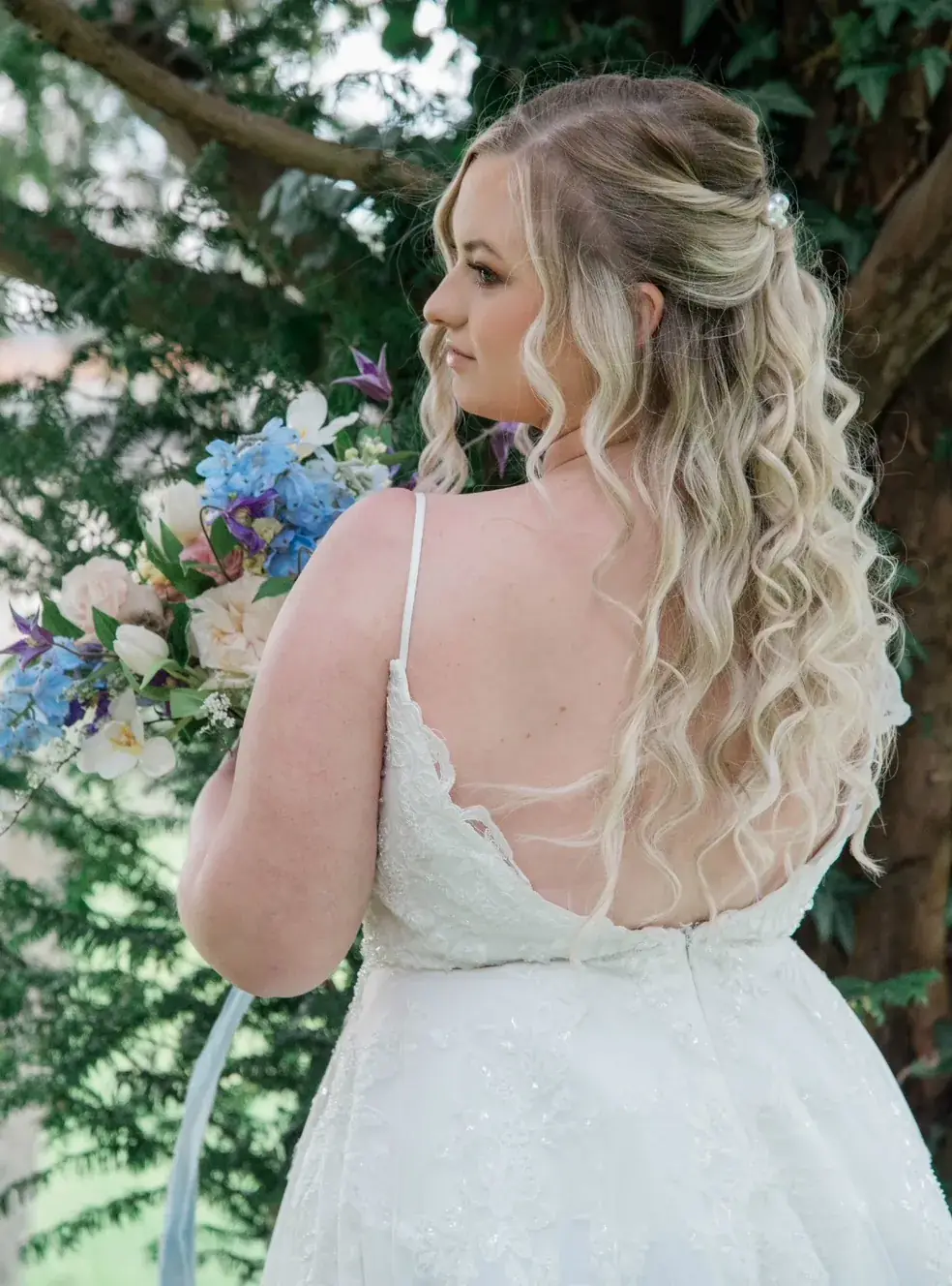Bridal hair and makeup look created by a Jodie Elleanor School student 14