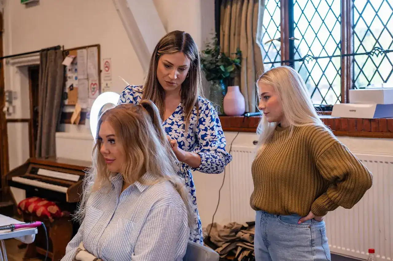 Bridal hair and makeup look created by a Jodie Elleanor School student 25